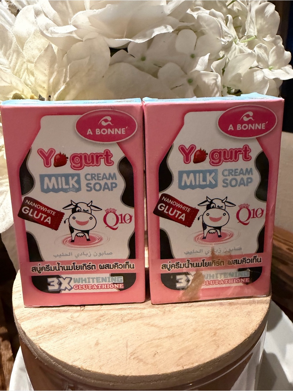 2 bars of A BOONE Yogurt Milk Cream Soap